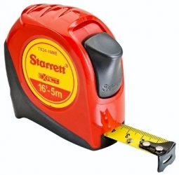 KTX34-16ME-N Starrett Exact 3/4" x 16' (5m) English/Metric Pocket Tape, Graduated in 1/16", MM